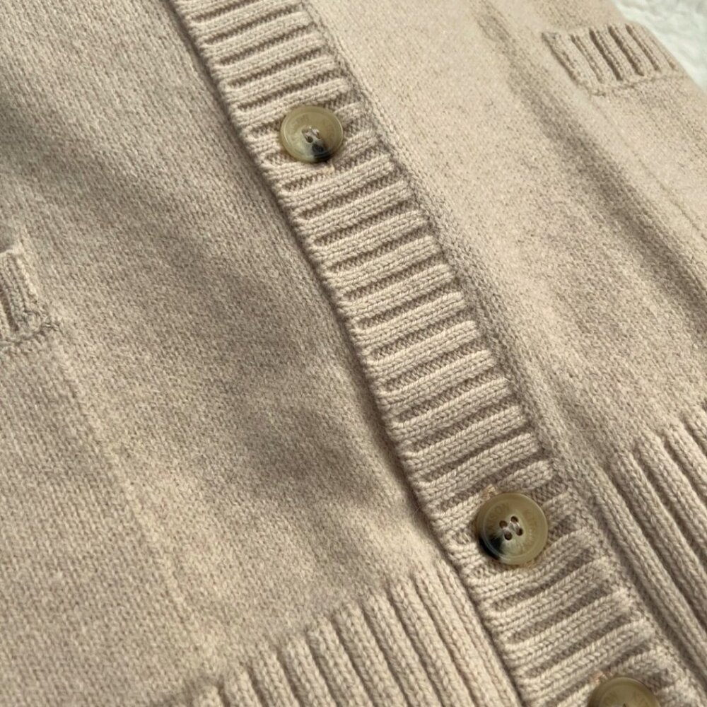 NWT - Maison Kitsune Baby Fox Men's Cardigan - Beige🦊 - Picture 6 of 6